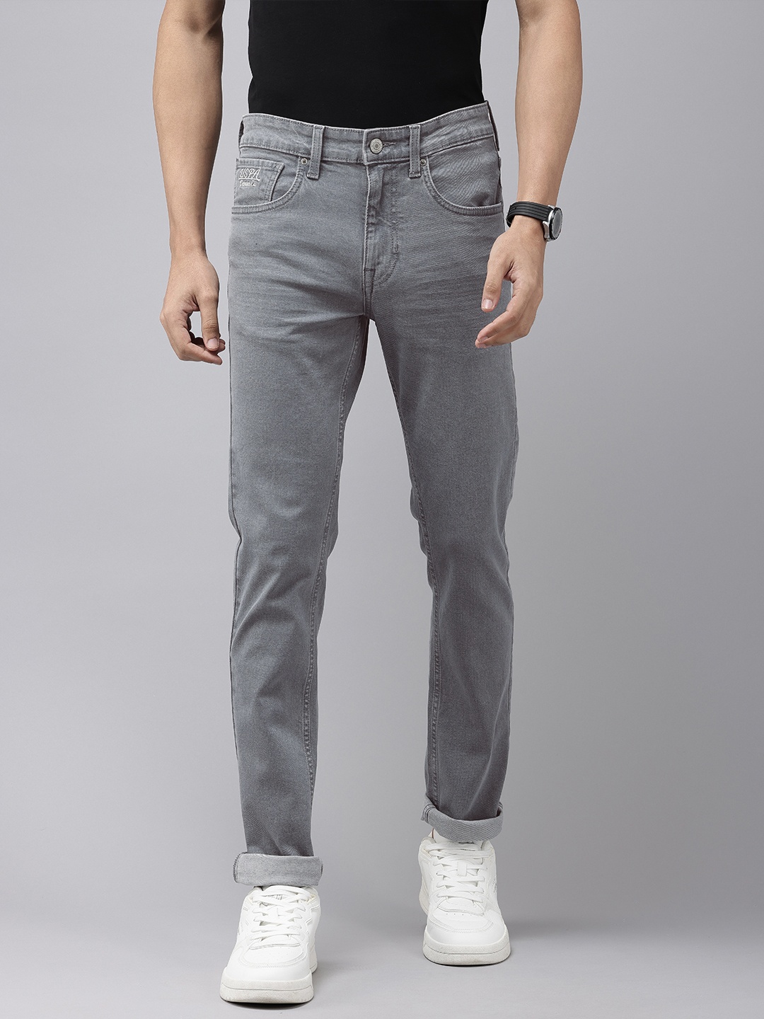 

U.S. Polo Assn. Denim Co. Men Regallo Skinny Fit Light Fade Stretchable Jeans, Grey