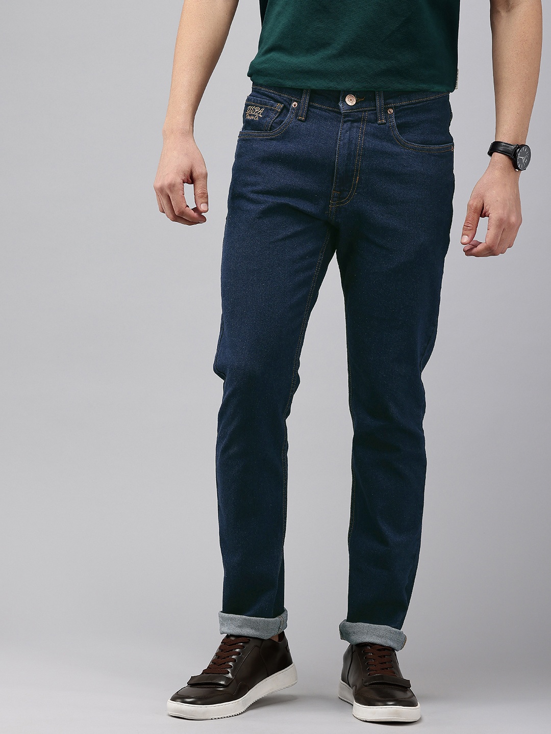 

U.S. Polo Assn. Denim Co. Men Slim Fit Embroidered Stretchable Jeans, Blue