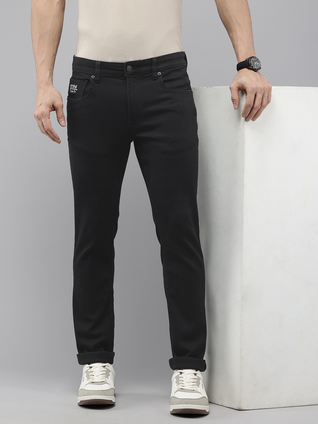

U.S. Polo Assn. Denim Co. Men Brandon Slim Tapered Fit Jeans, Black