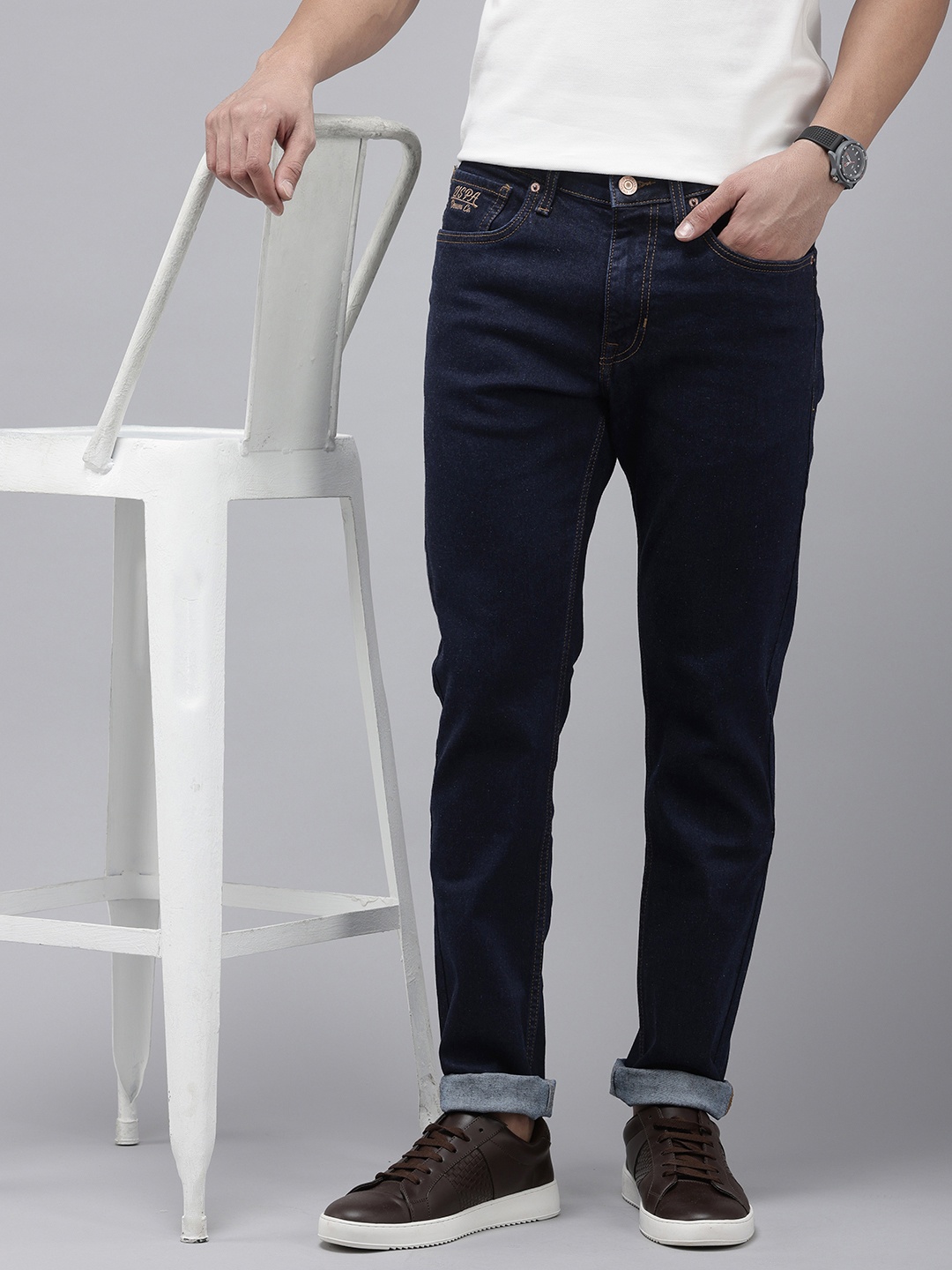 

U.S. Polo Assn. Denim Co. Men Brandon Slim Fit Stretchable Jeans, Blue