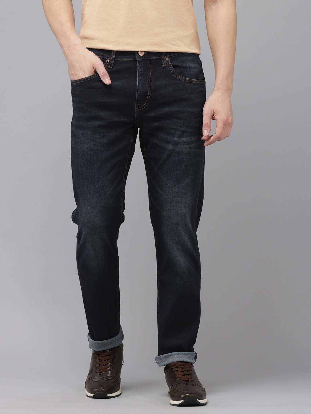

U.S. Polo Assn. Denim Co. Men Brandon Slim Fit Light Fade Stretchable Jeans, Blue