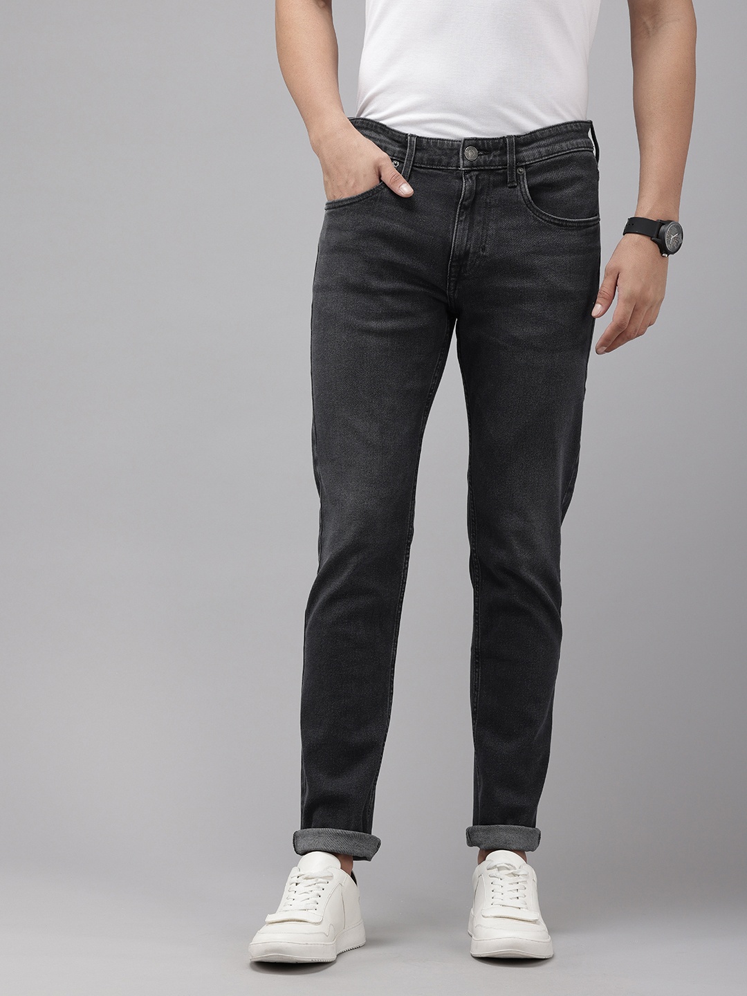 

U.S. Polo Assn. Denim Co. Men Brandon Slim Fit Light Fade Jeans, Black