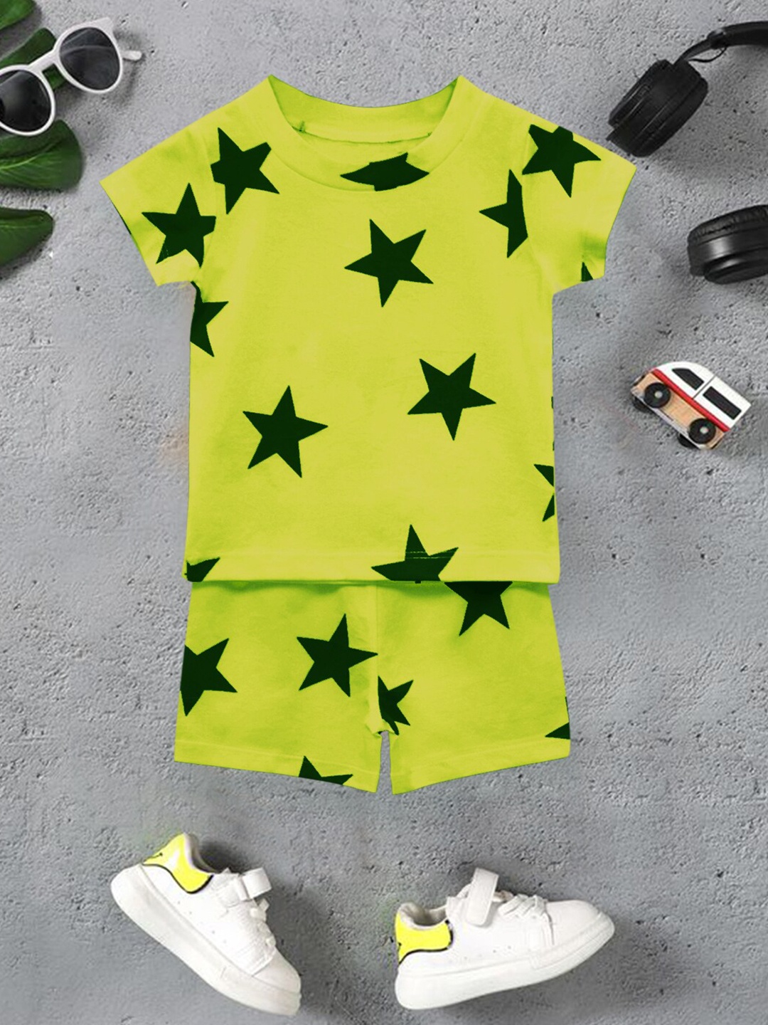 

A.T.U.N. Boys Printed Two Piece Co-ords Set, Yellow