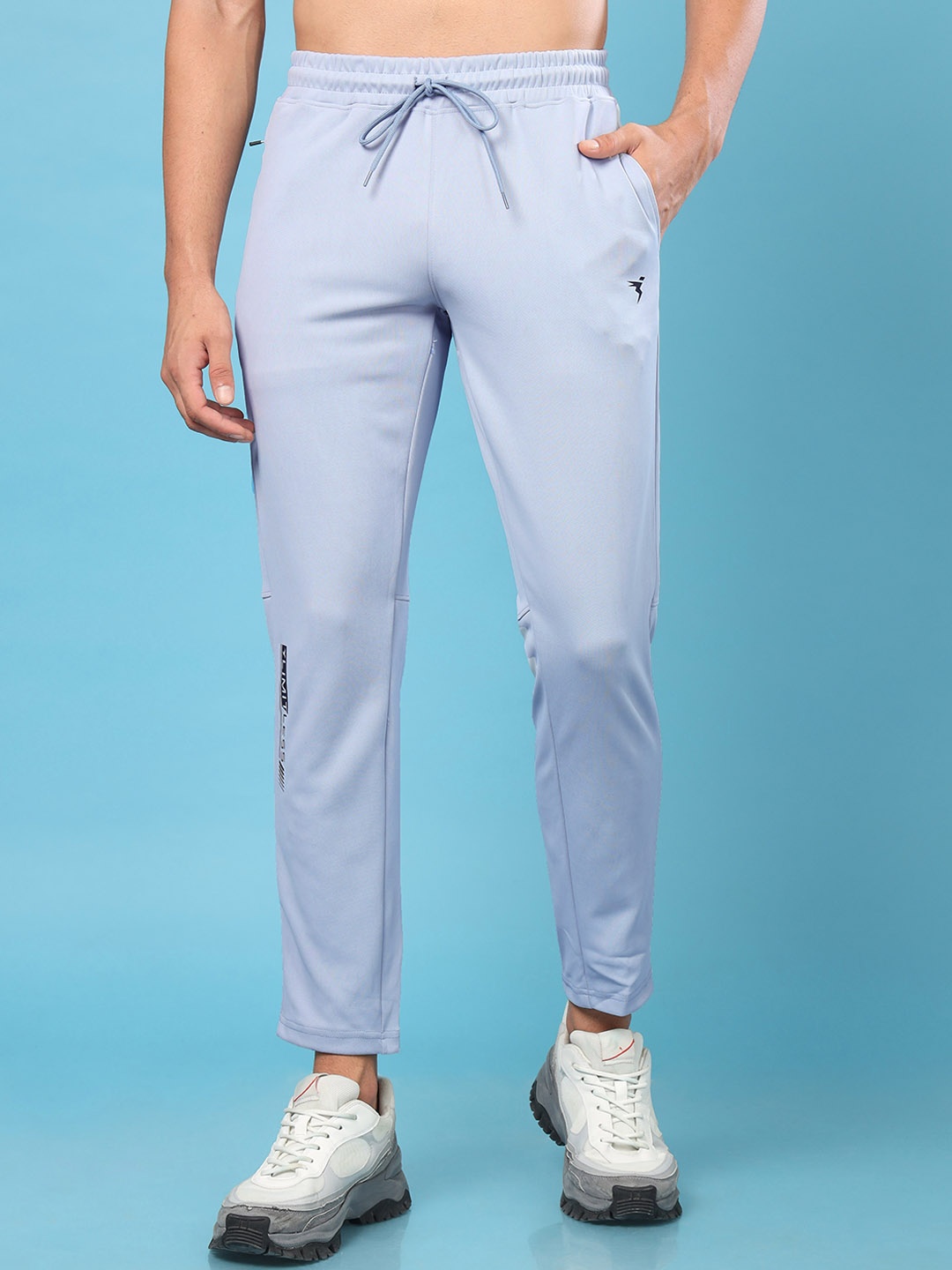 

Technosport Men Slim-Fit Mid Rise Elasto Plus Track Pants, Blue