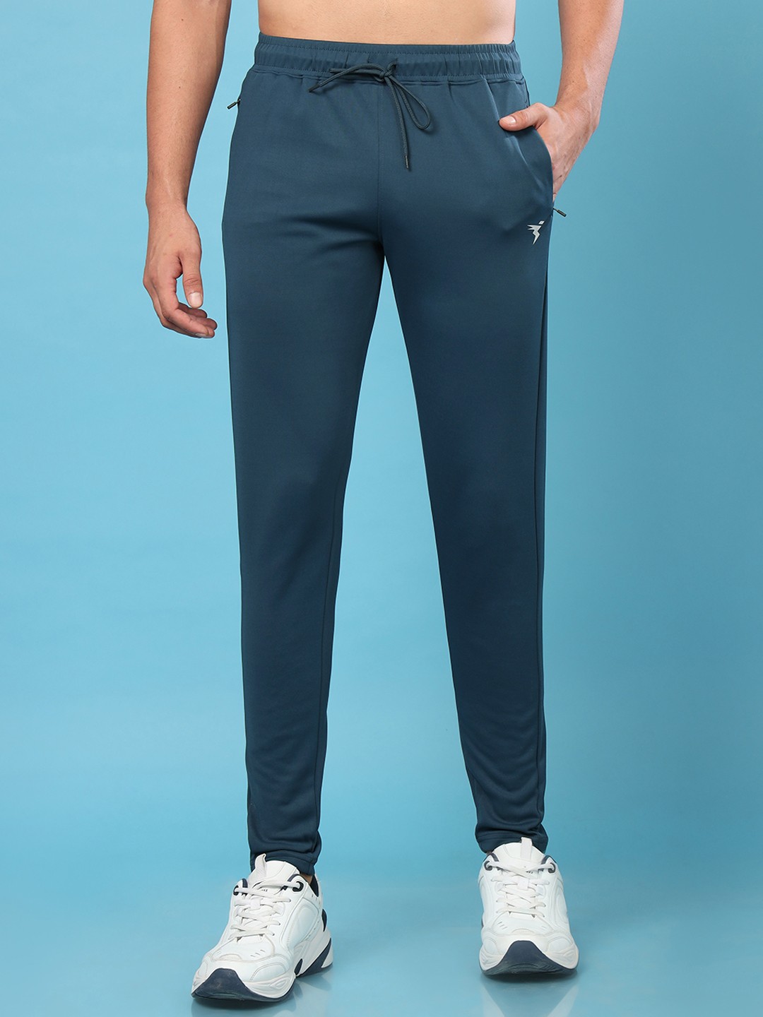 

Technosport Men Slim-Fit Mid Rise Elasto Plus Track Pants, Green