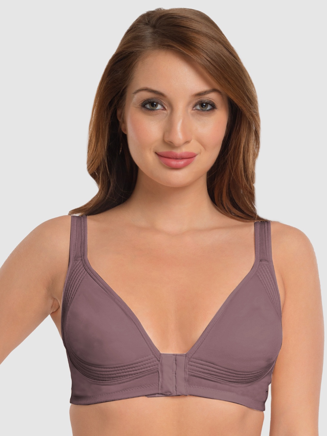 

Daisy Dee Full Coverage Non Padded Cotton T-shirt Bra With Anti Microbial, Purple