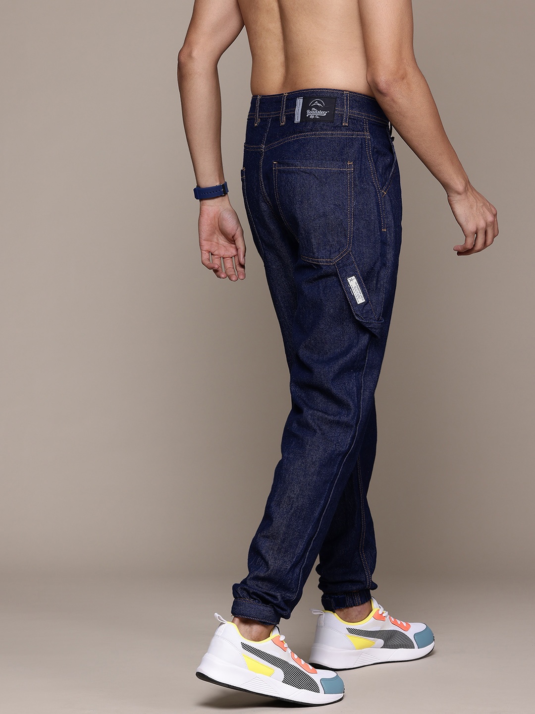 

Roadster Men Baggy Jogger Jeans, Navy blue