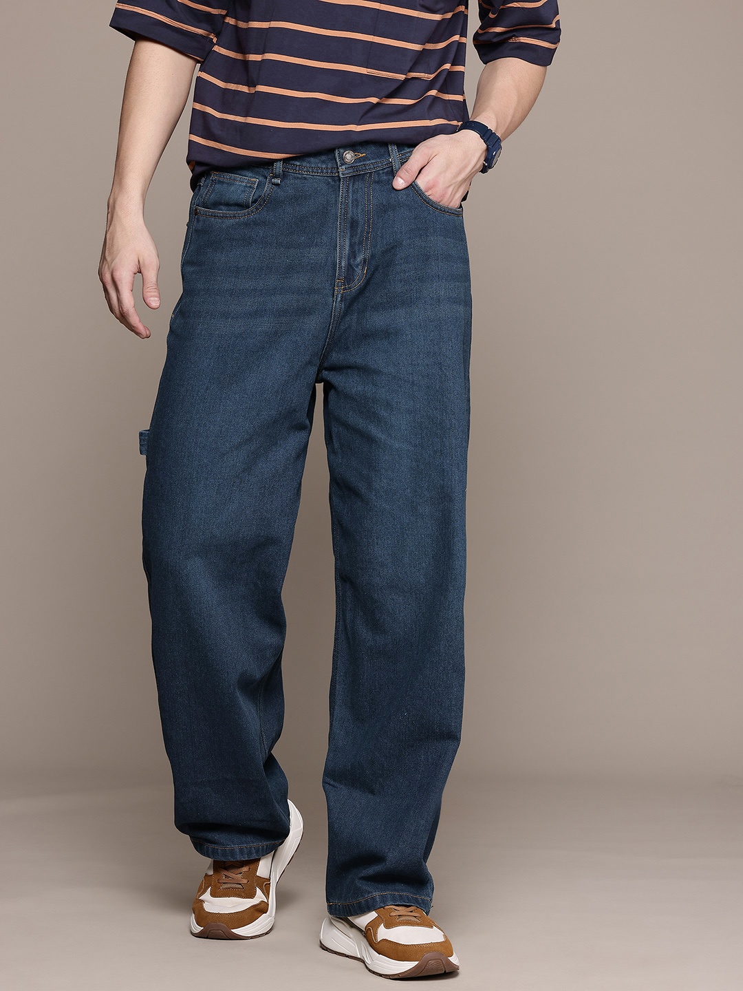 

The Roadster Lifestyle Co. Men Loose Relaxed Fit Jeans, Blue