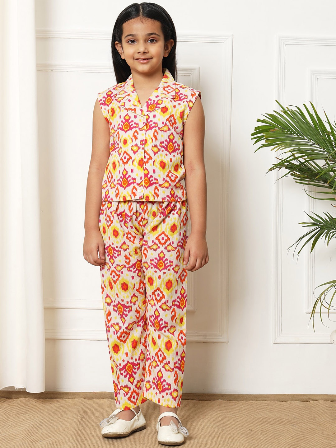 

Readiprint Printed Cotton Shirt With Trousers Clothing Set, Yellow
