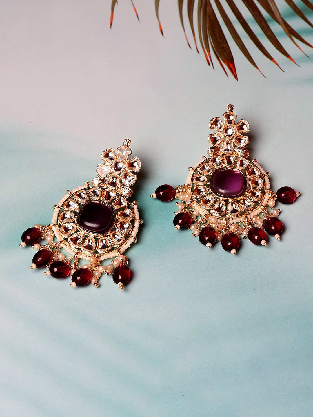 

GRLIE Gold-Plated Contemporary Drop Earrings