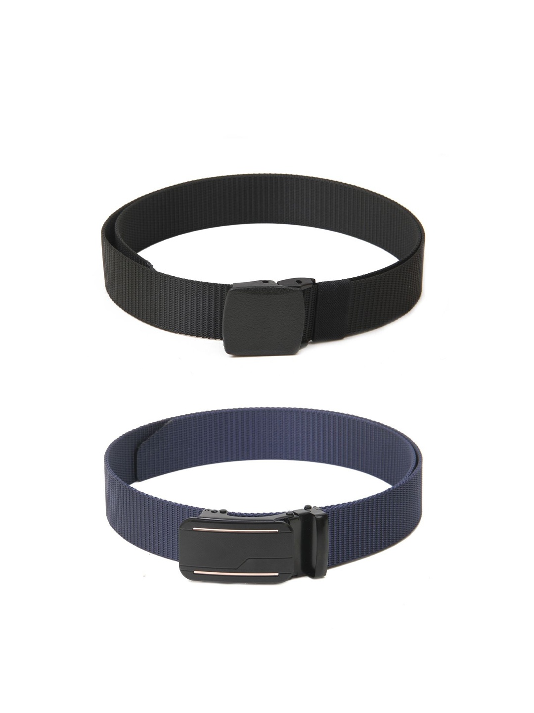 

Calvadoss Girls Textured Set Of 2 Belts, Black
