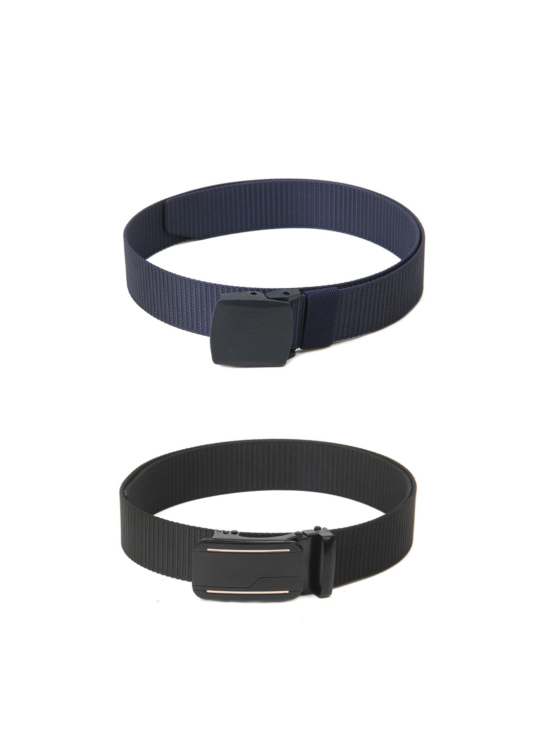 

Calvadoss Girls Set Of 2 Textured Canvas Belt, Navy blue