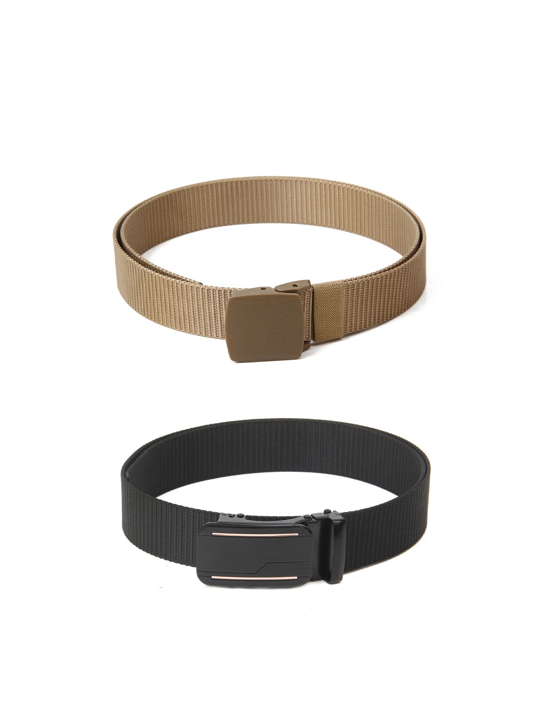 

Calvadoss Girls Textured Set Of 2 Belts, Beige