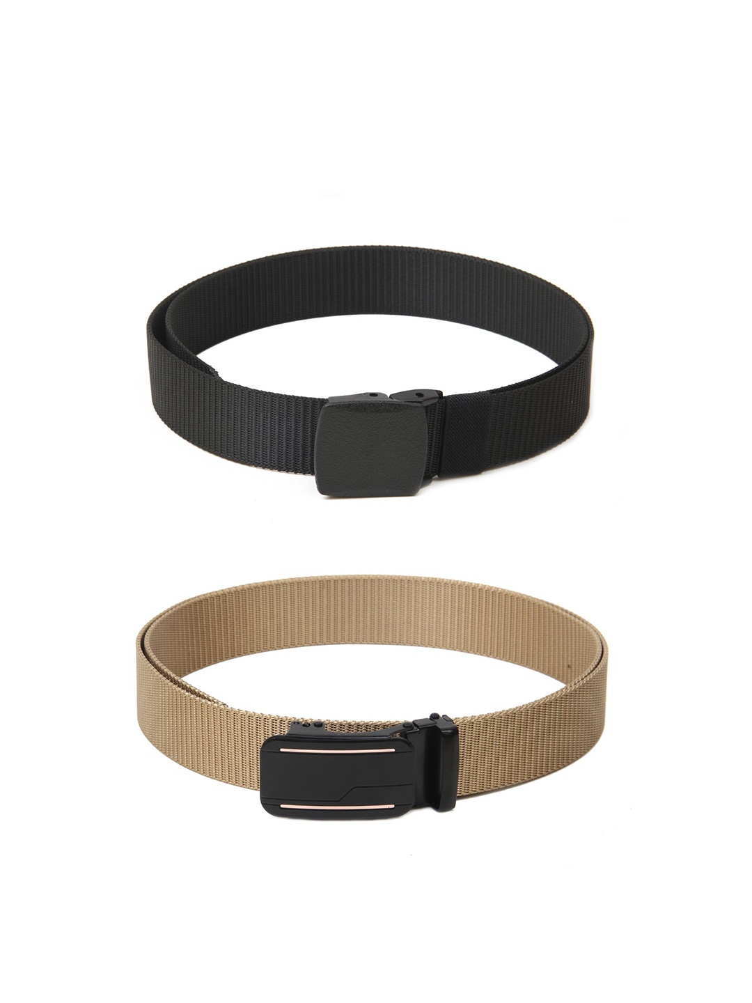 

Calvadoss Girls Set of 2 Textured Belt, Black