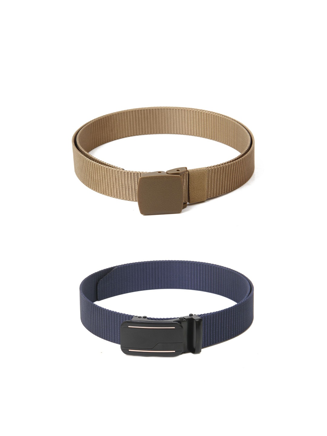 

Calvadoss Girls Set Of 2 Textured Canvas Belts, Beige