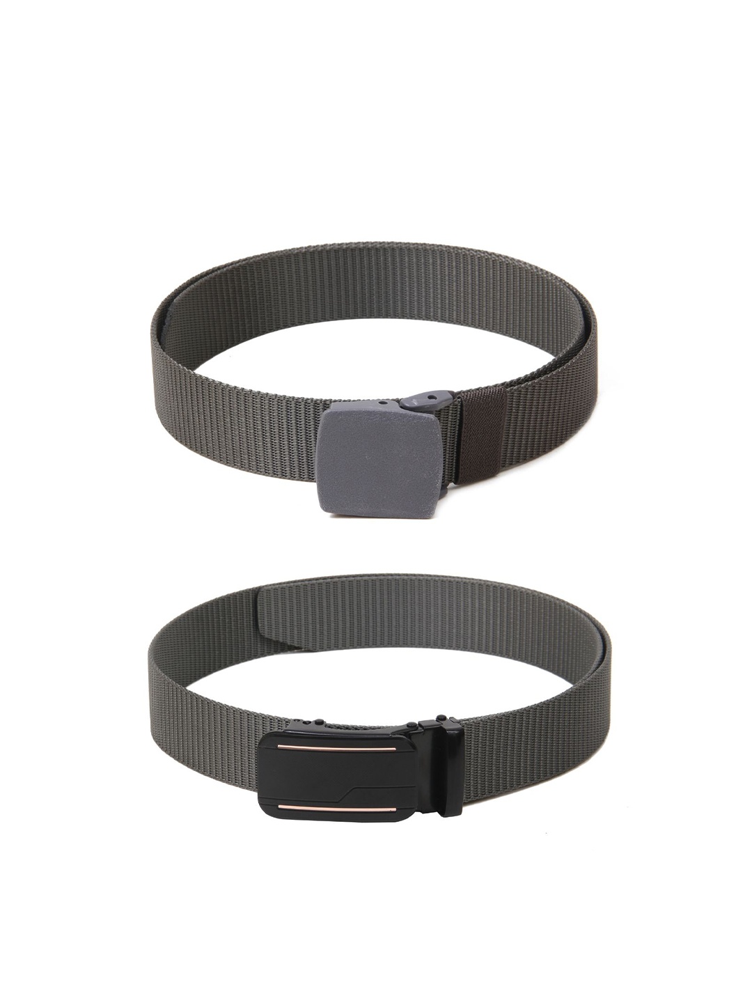 

Calvadoss Girls Set Of 2 Textured Canvas Belt, Grey