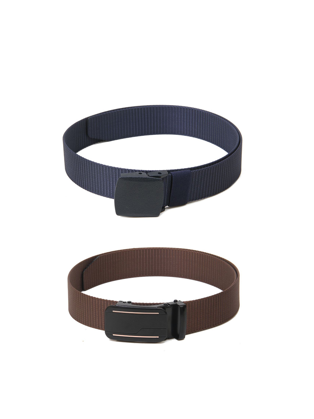 

Calvadoss Girls Set Of 2 Textured Wide Belts, Navy blue