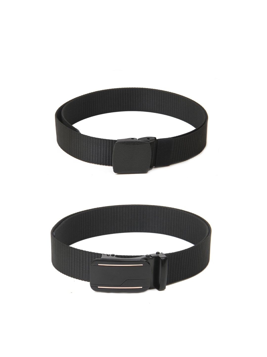 

Calvadoss Girls Set of 2 Textured Belt, Black