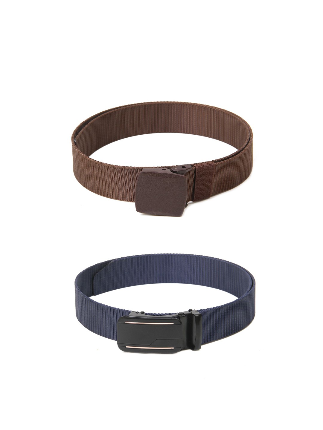 

Calvadoss Girls Set Of 2 Textured Wide Belts, Brown