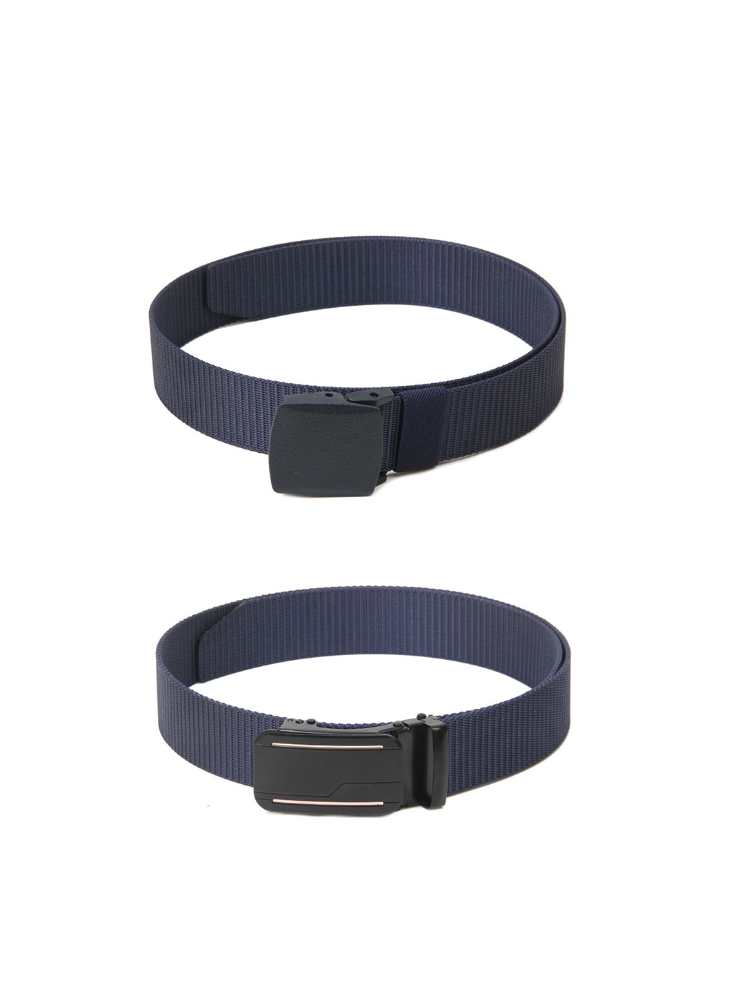 

Calvadoss Girls Set Of 2 Textured Canvas Belt, Navy blue