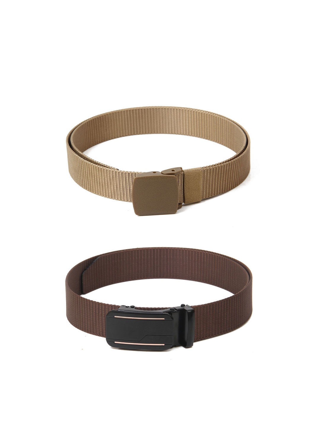 

Calvadoss Girls Set Of 2 Textured Canvas Belts, Beige