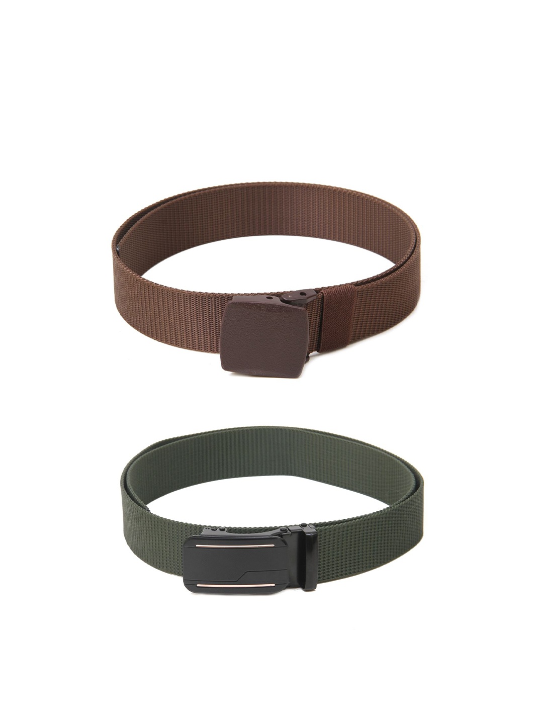 

Calvadoss Girls Set of 2 Textured Belts, Brown