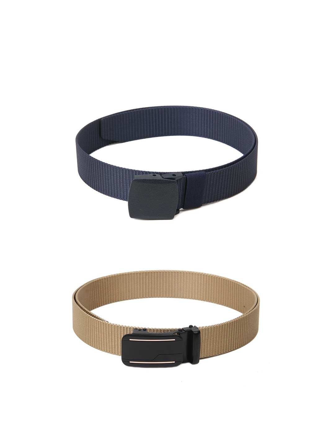 

Calvadoss Girls Set of 2 Textured Belts, Navy blue