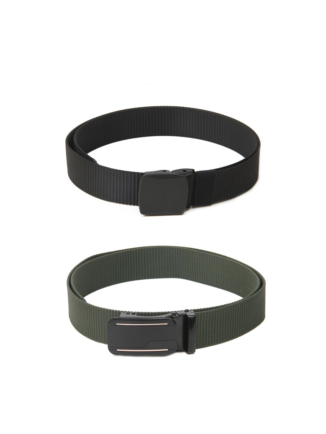 

Calvadoss Girls Set Of 2 Textured Wide Belts, Black