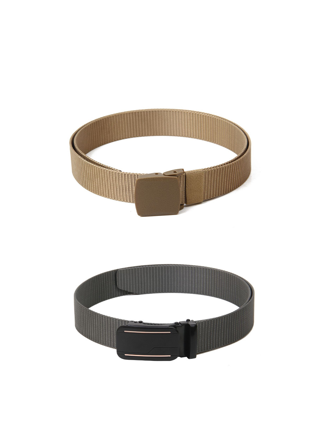

Calvadoss Girls Set Of 2 Textured Canvas Belt, Beige