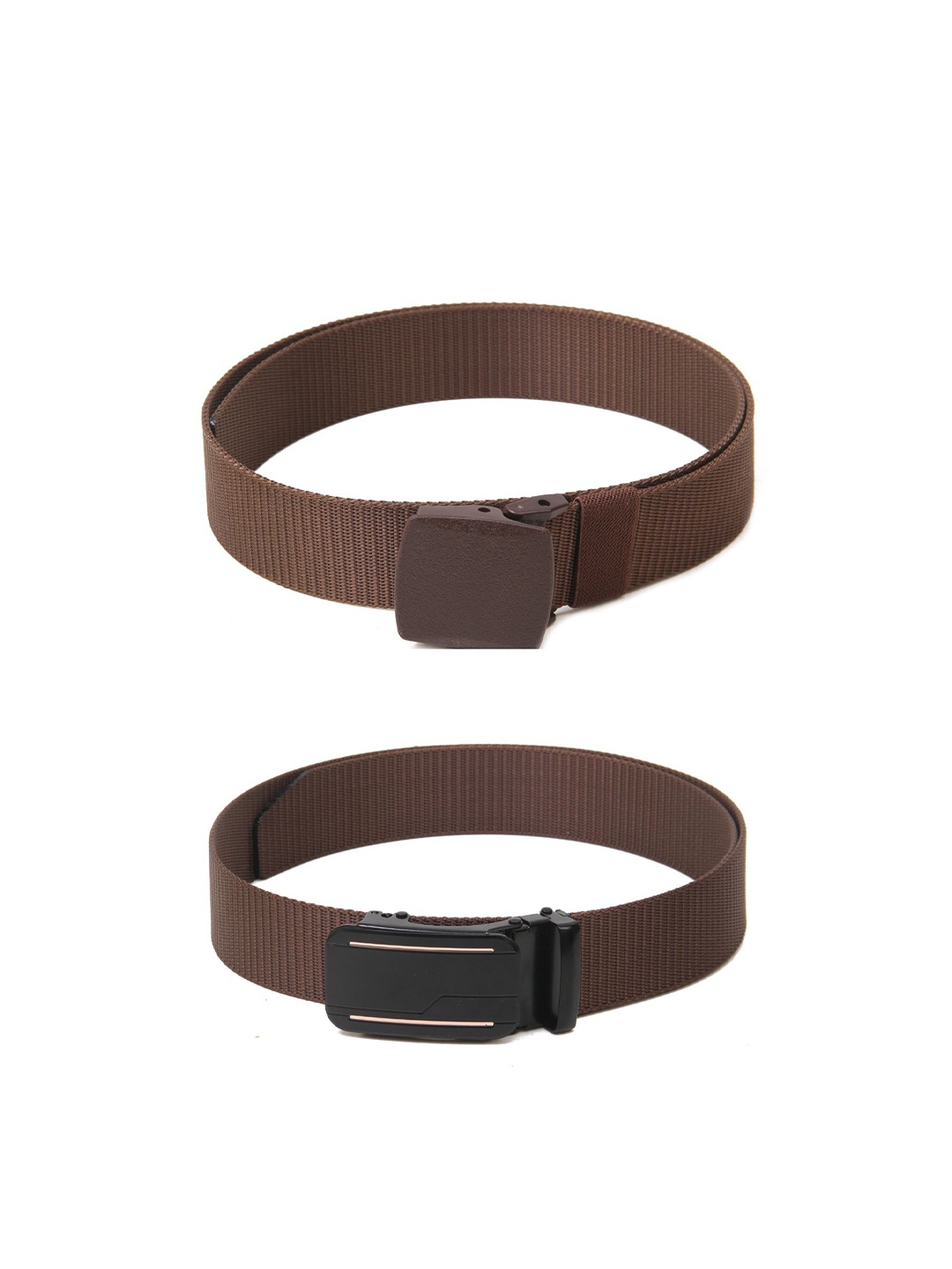 

Calvadoss Girls Set Of 2 Textured Belts, Brown