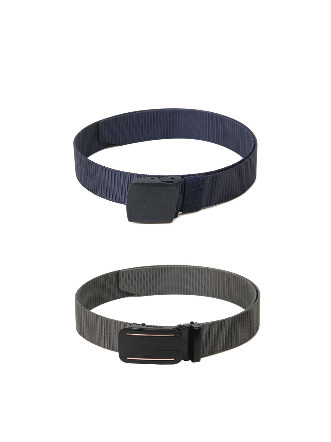 

Calvadoss Girls Set of 2 Textured Belts, Navy blue