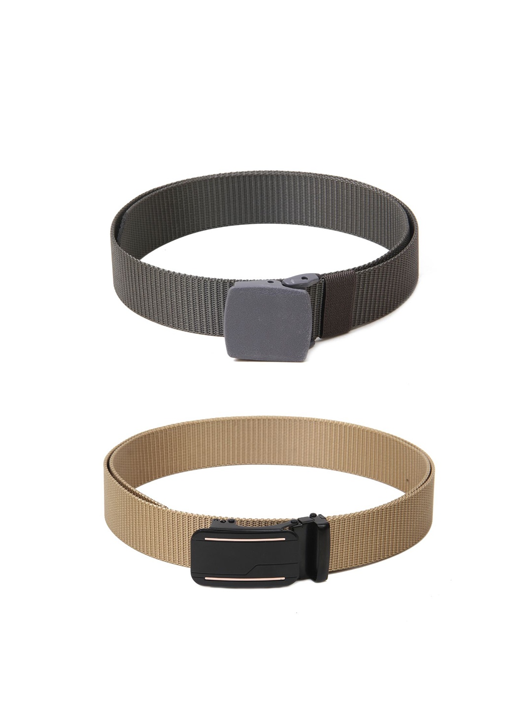 

Calvadoss Girls Set of 2 Textured Belt, Grey