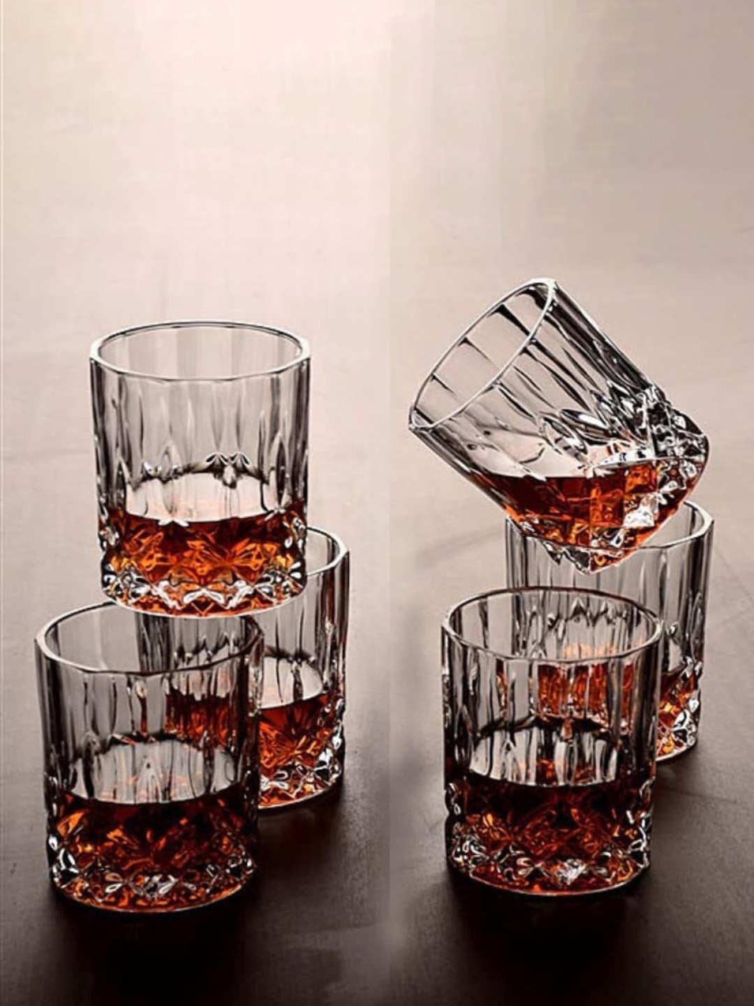 

PASSARO Transparent 6 Pieces Whiskey Glasses 300ml