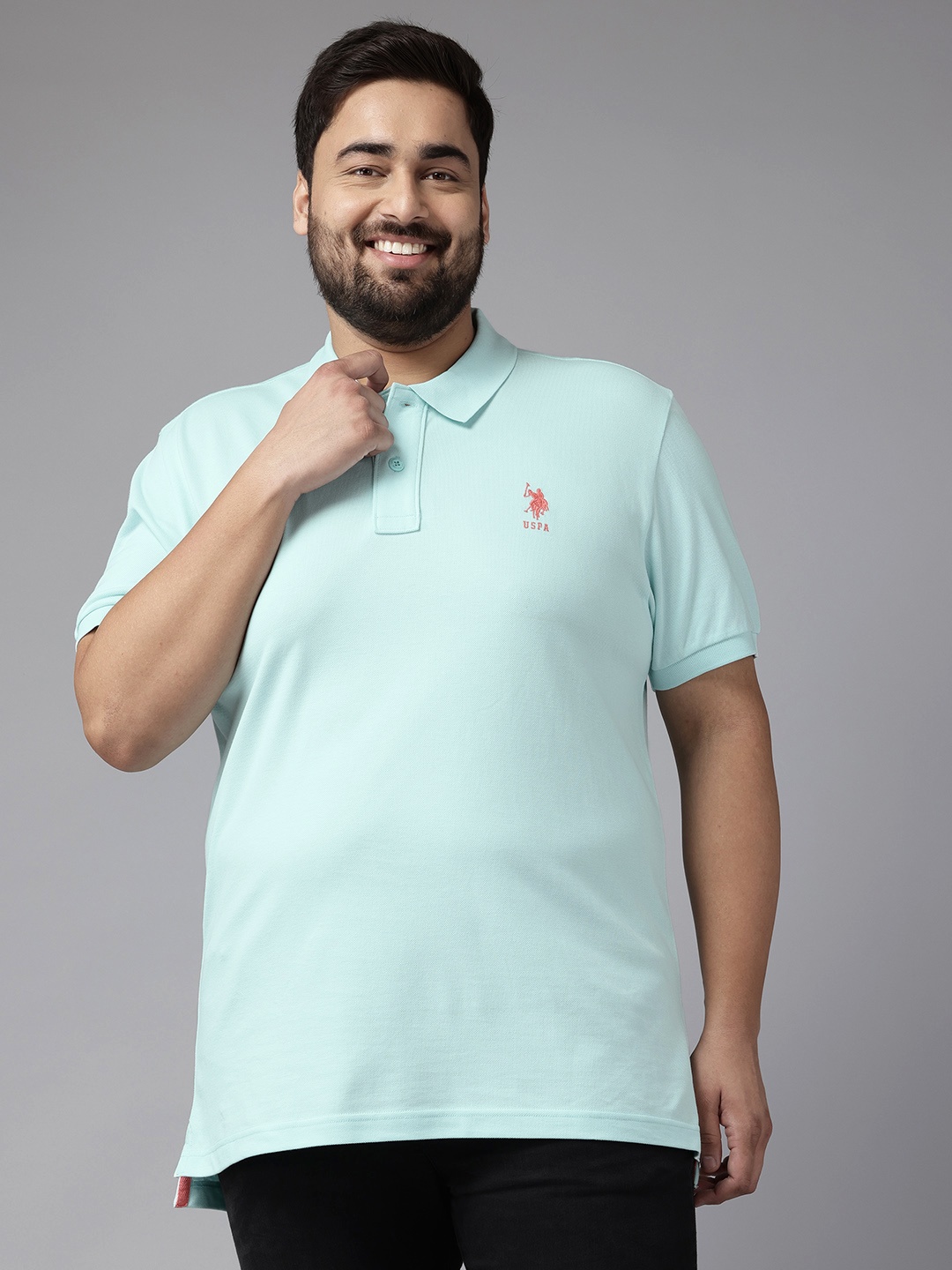 

U.S. Polo Assn. Plus Size Pure Cotton Slim Fit T-shirt, Blue