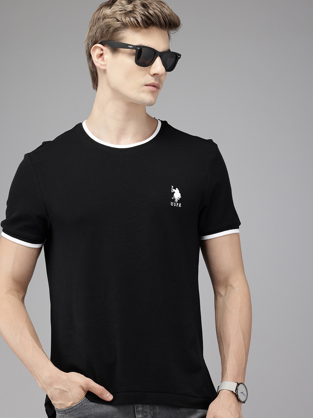 

U.S. Polo Assn. Pure Cotton Slim Fit T-shirt, Black