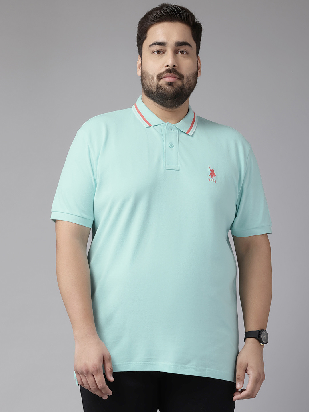 

U.S. Polo Assn. Plus Size Pure Cotton T-shirt, Blue