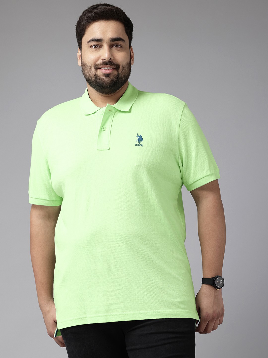

U.S. Polo Assn. Plus Size Pure Cotton T-shirt, Green