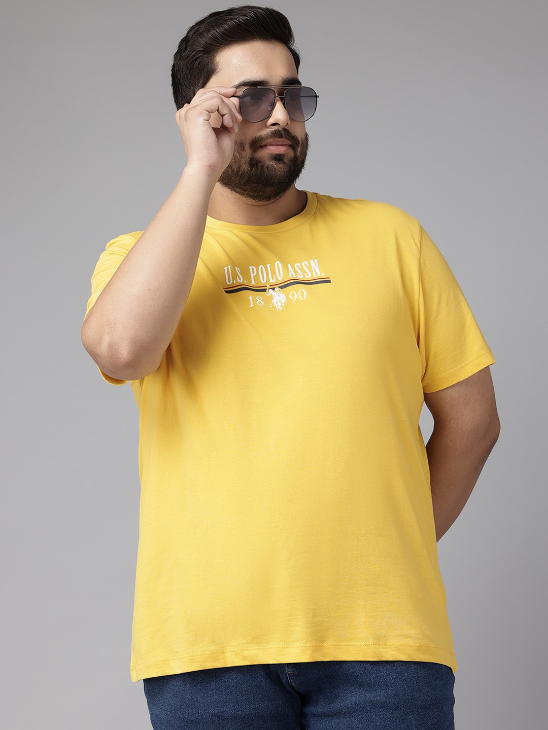 

U.S. Polo Assn. Plus Size Pure Cotton T-shirt, Yellow