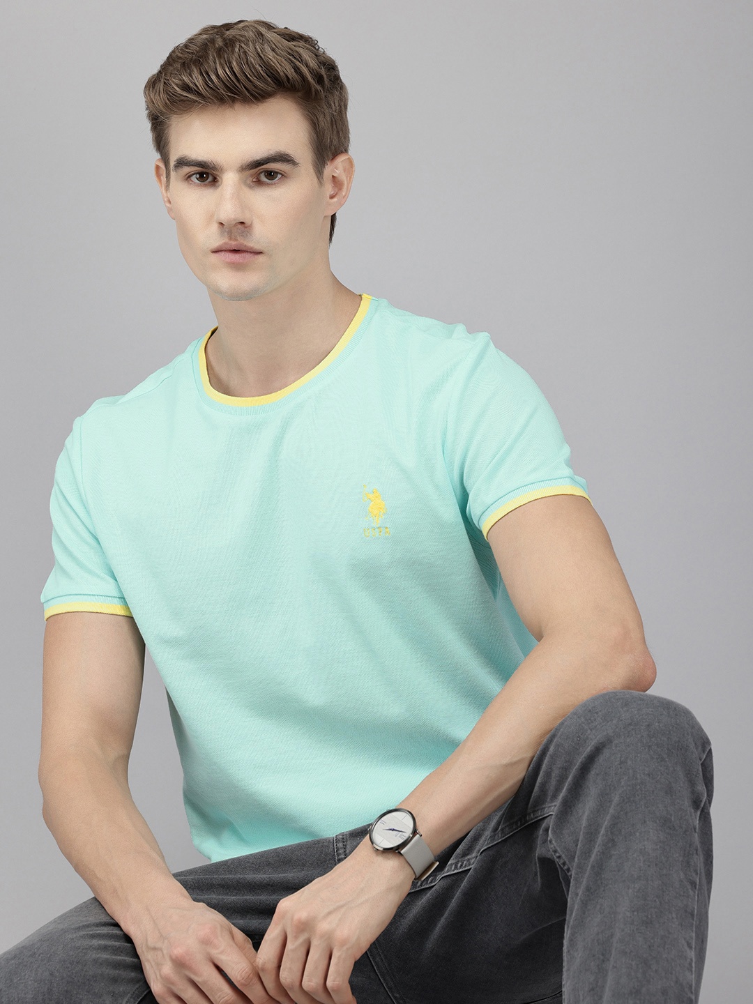 

U.S. Polo Assn. Pure Cotton Slim Fit T-shirt, Blue
