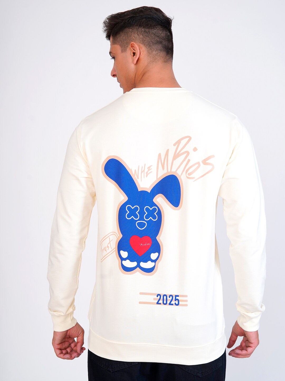

ROYALTAIL Men Graphic Pullover Sweatshirt, Cream