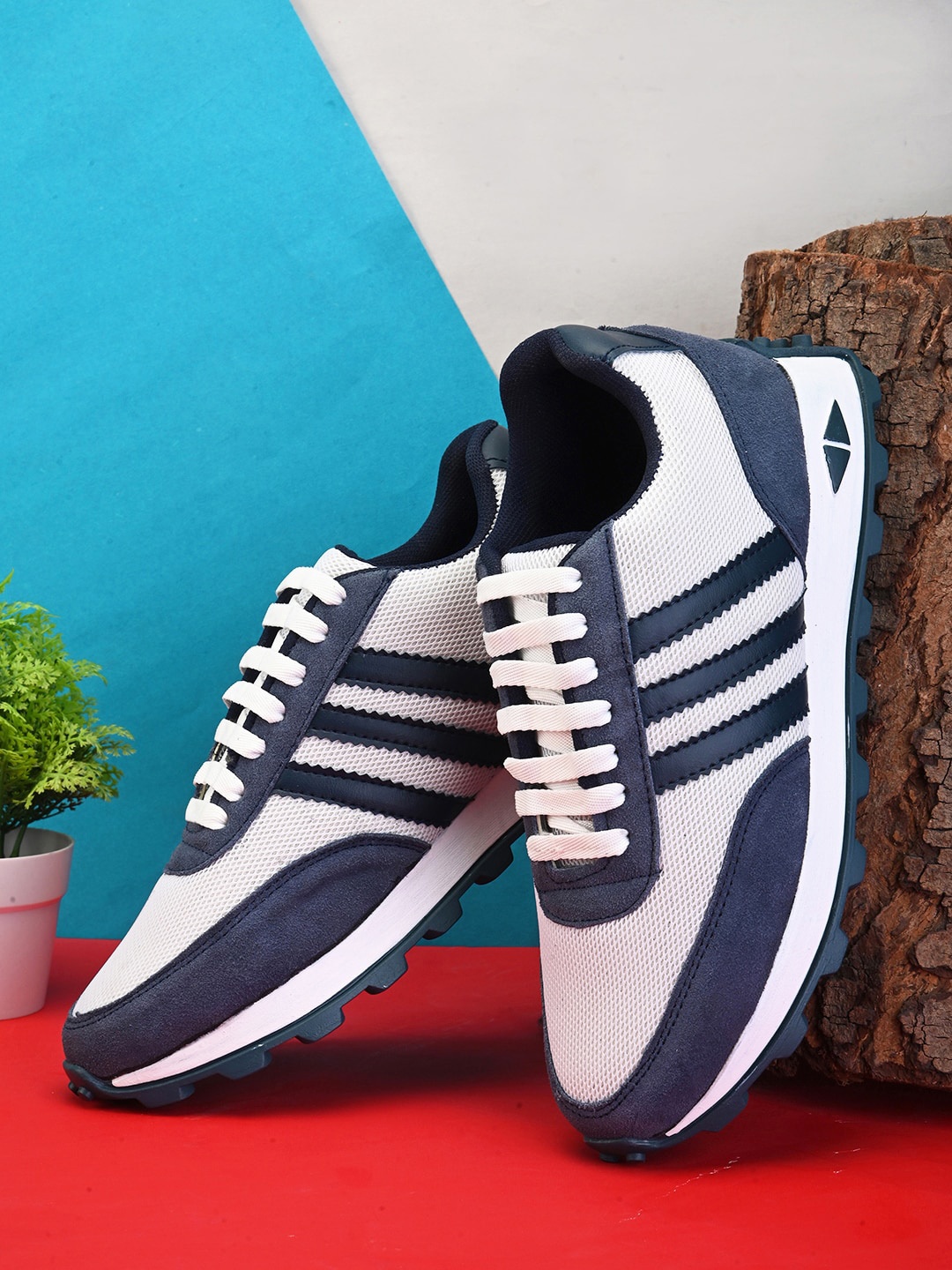 

IMCOLUS Men Round Toe Sneakers, Blue