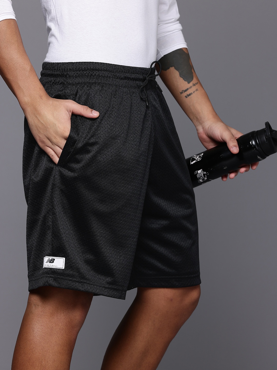 

New Balance Men Hoops Fundamentals Sports Shorts, Black
