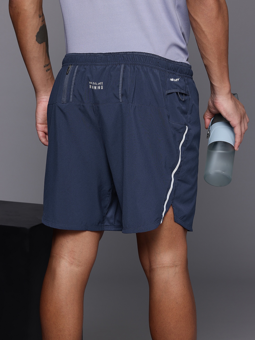 

New Balance Men Impact Run Sports Shorts, Navy blue