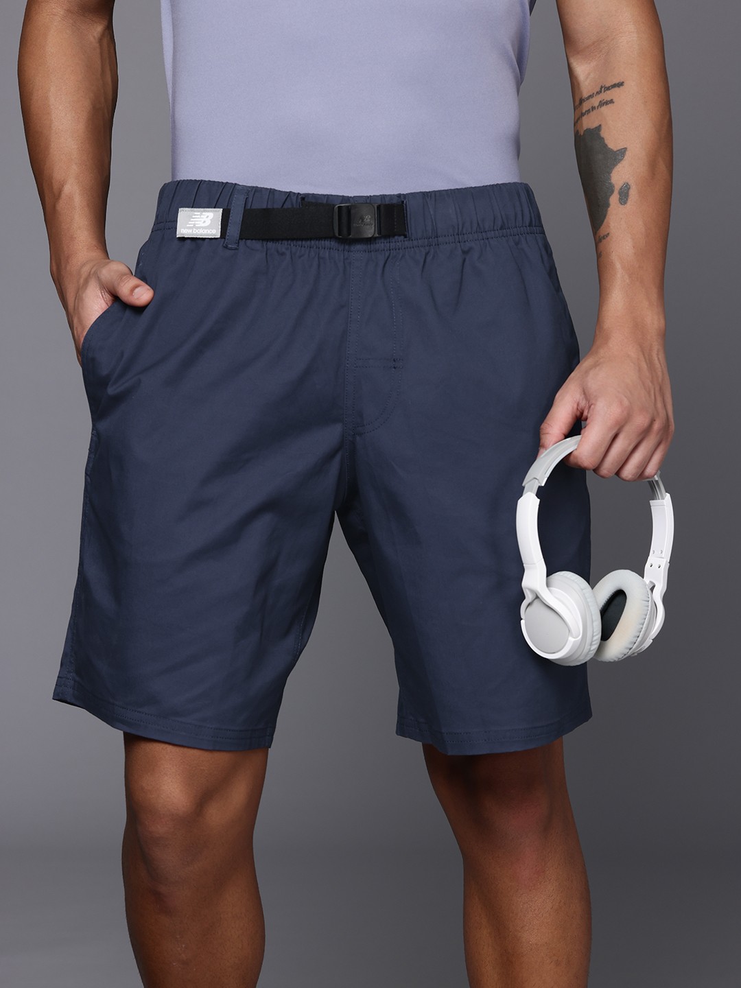 

New Balance Men Athletics Woven Sports Shorts, Navy blue