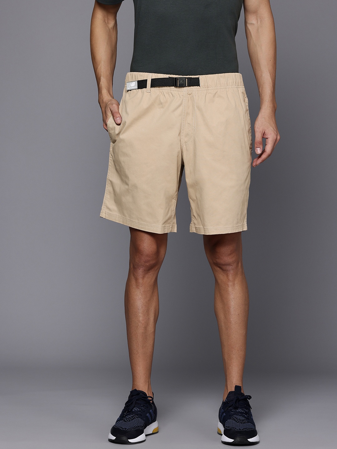 

New Balance Men Athletics Woven Shorts, Beige