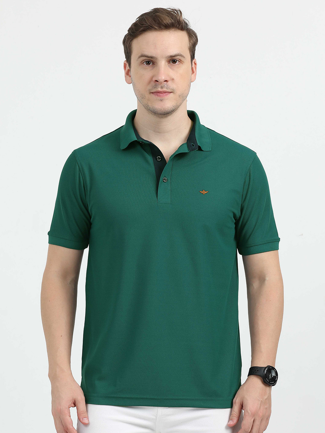 

STELLERS Men Polo Collar T-shirt, Teal