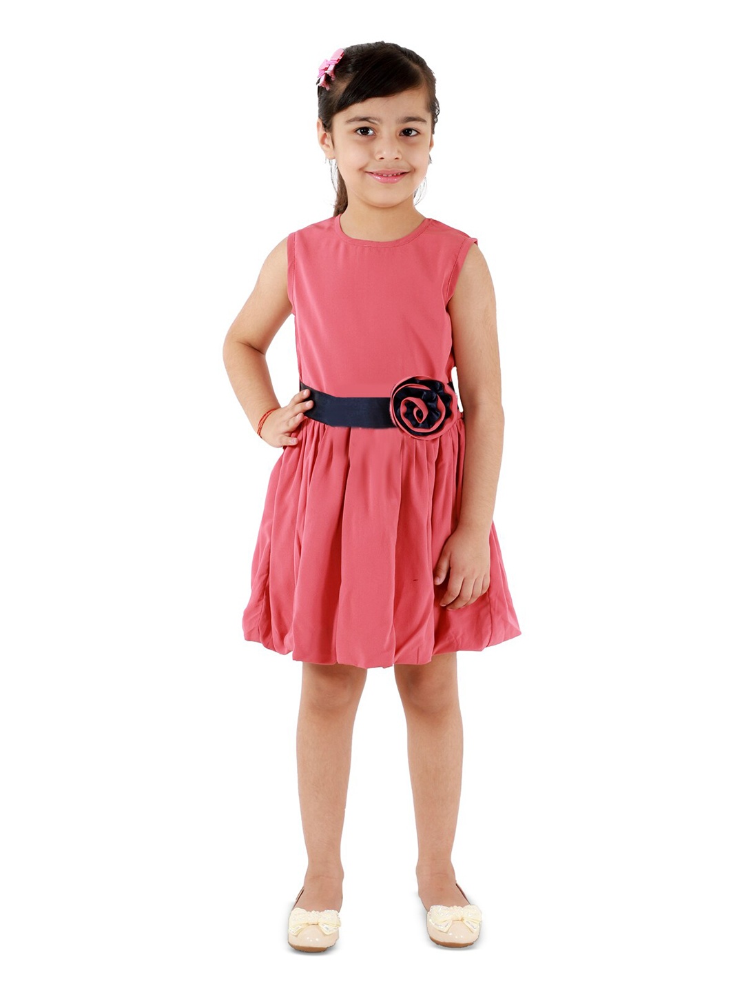 

Kids Cave Girls Fit & Flare Dress, Pink