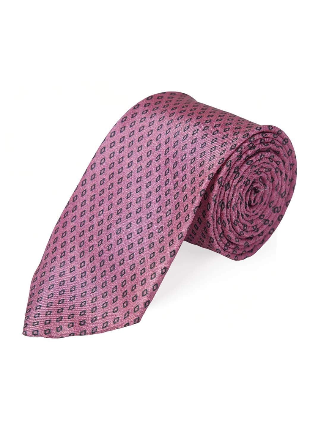 

CHOKORE Men Woven Design Silk Broad Tie, Pink