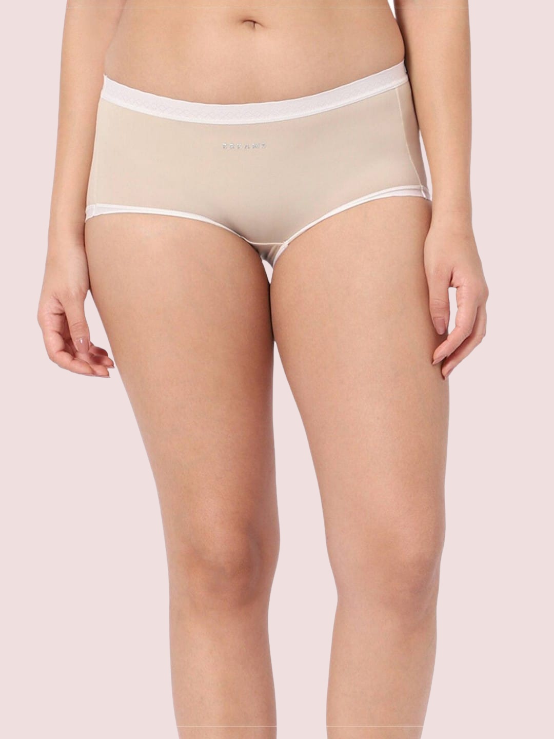 

INTIMATE QUEEN Corn Bae Full Coverage Boy Shorts Lacy Bikini Briefs, Beige