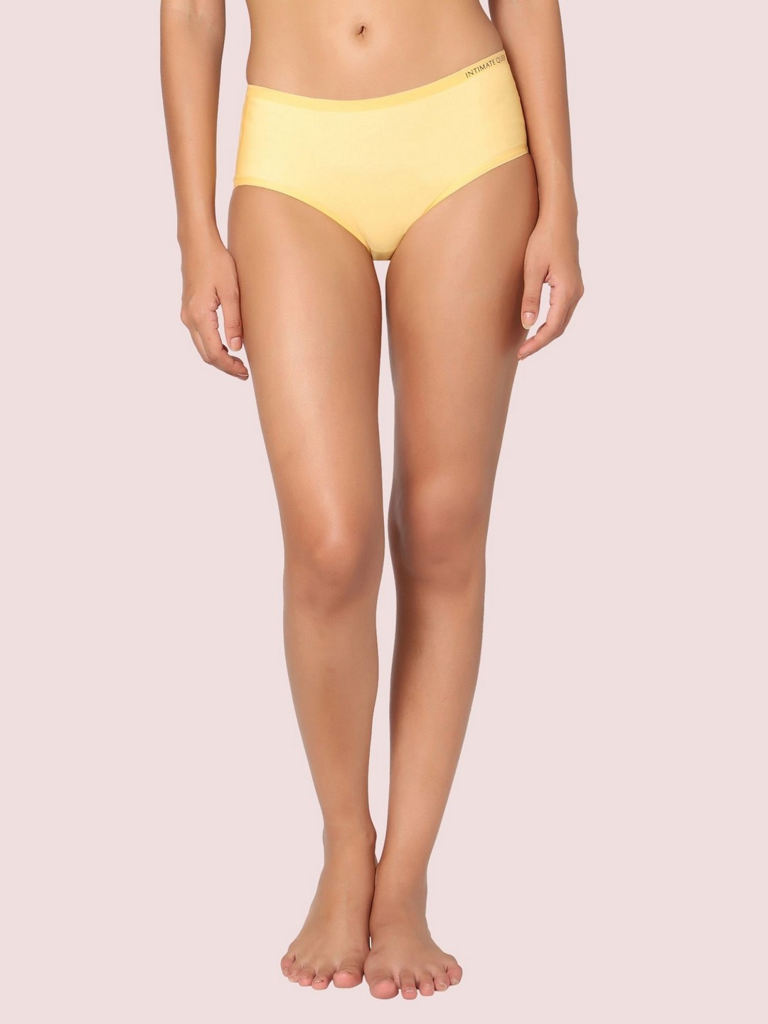 

INTIMATE QUEEN Lemon Bae Seamless Quick Dry Anti-Bacterial Bikini Briefs, Yellow